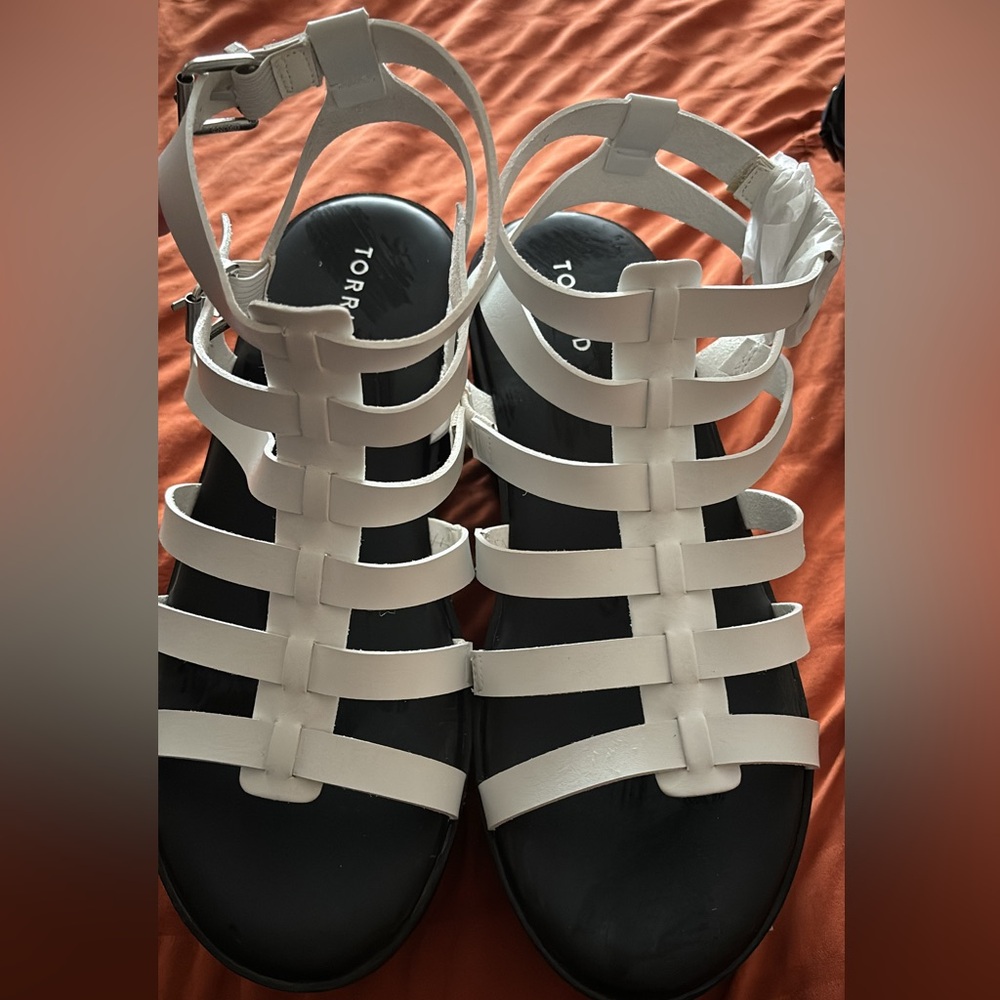 Torrid White Gladiator Sandals